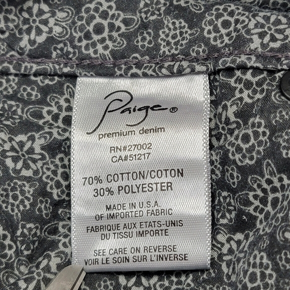 Paige Hidden Hills Straight Dark Wash Denim Blue Jeans Sz 26 - Picture 15 of 16